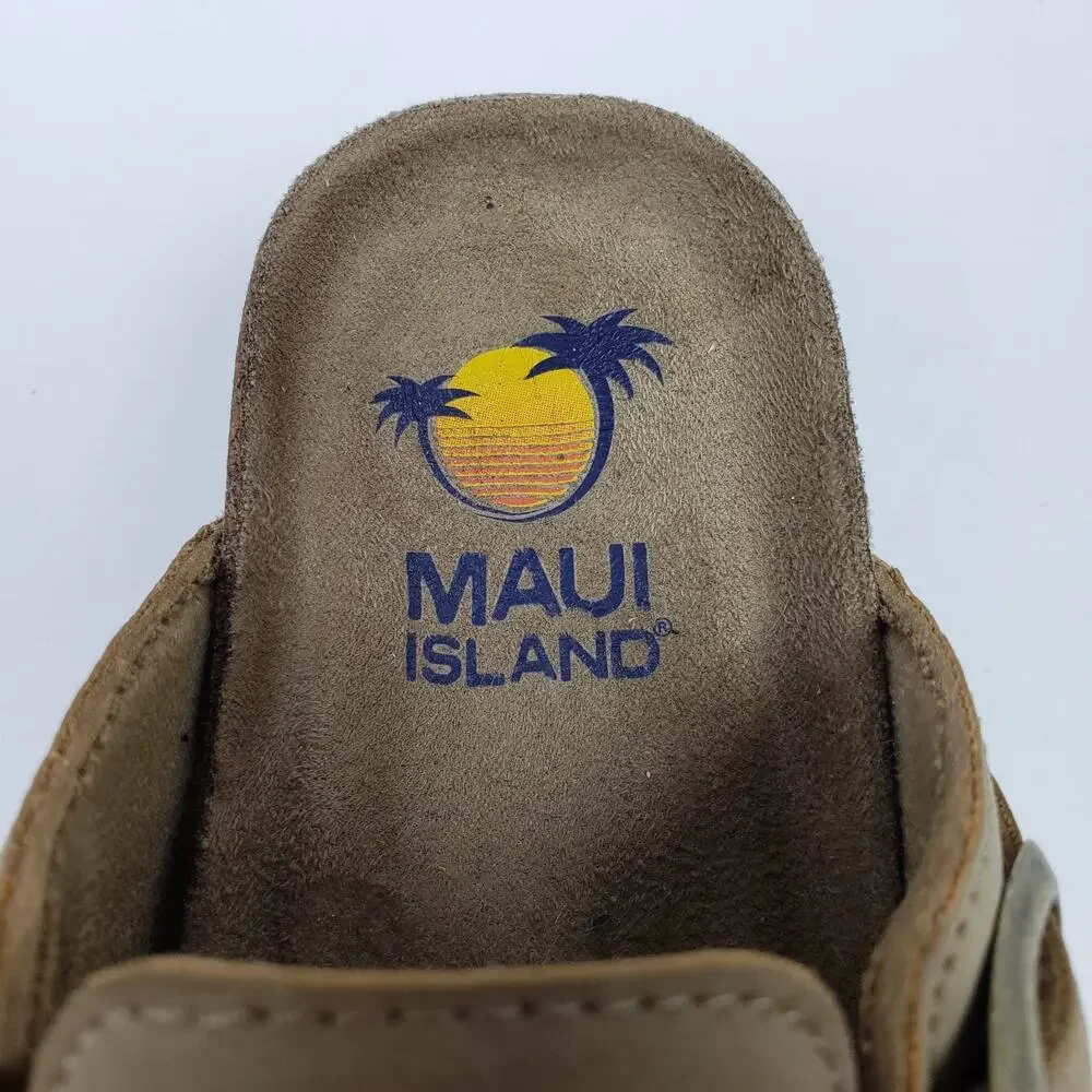 Maui Island Sherry Toddler Kids Size 11 Taupe Tan Slip On Casual Mule Sandals